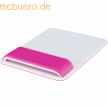 Leitz - Mauspad Ergo Wow mit höhenverstellbarer Handgelenkauflage weiß/pink