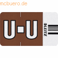 Leitz - Orgacolor Buchstabensignal U VE=250 Stück braun