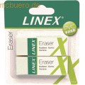Linex - Radiergummis PVC-frei weiß VE=2 Stück