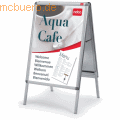 Nobo - Plakatständer Poster 1242x705x755mm Aluminiumrahmen PVC-Schutzfolie wetterfest