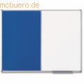 Nobo - Kombitafel Classic magnetisch/Filz Aluminiumrahmen 90x60cm weiß/blau