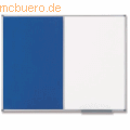Nobo - Kombitafel Classic magnetisch/Filz Aluminiumrahmen 120x90cm weiß/blau