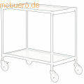 Helge Nyberg - Tischwagen ohne Fahrhandgriff 2 Etagen 100x42cm hellgrau/grau