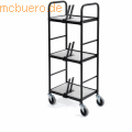 Wheely - Aktenordnerwagen 3 Etagen 43x27,5cm schwarz