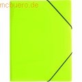 Pagna - Gummizugmappe Lucy Colours Trend A3 PP mit 3 Klappen transluzent lindgrün