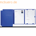 Pagna - Bewerbungsmappe Select A4 3 Klappen mit Aufdruck blau