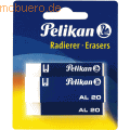 Pelikan - Radierer AL20 Kunststoff weiß Blister VE=3 Stück