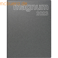 Rido - Buchkalender magnum 18,3x24cm 1 Woche/2 Seiten Kunststoff grau 2023