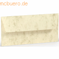 Paperado - Briefumschlag DL Nassklebung Seidenfutter Chamois Marmora