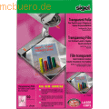 Sigel - Farb-Laser/-Kopier-Folie transparent A4 125qm stapelverarbeitbar hohe Hitzestabilität VE=20 Blatt