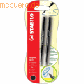 Stabilo - Kugelschreibermine Ballpoint Refill 0,5mm schwarz VE=2 Stück