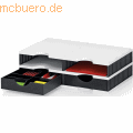 Styro - Papier- und Dokumentenablage styrodoc duo Set 2 Schubladen grau/schwarz schwarze Schubladen