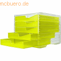 Styro - Schubladenbox styroswingbox NeonLine 5 Schubladen neongelb