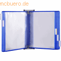 Tarifold - Wandsichttafelsystem Pult A5 grau Metall mit 10 Sichttafeln A5 blau