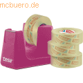 Tesa - Tischabroller Smart ecoLogo 33m:19mm pink + 4 Rollen tesafilm transparent