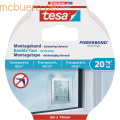 Tesa - Montageband für transparente Oberflächen und Glas 5mx19mm (20kg/m)