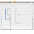 Ultradex - Schiebetafel mit Whiteboard BxHxT 900x1500mm weiß incl. Rollen