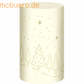 Ludwig Bähr - Silhouetten-Tischlicht Filigrano 8x14cm Weihnachtsland creme VE=5 Blatt